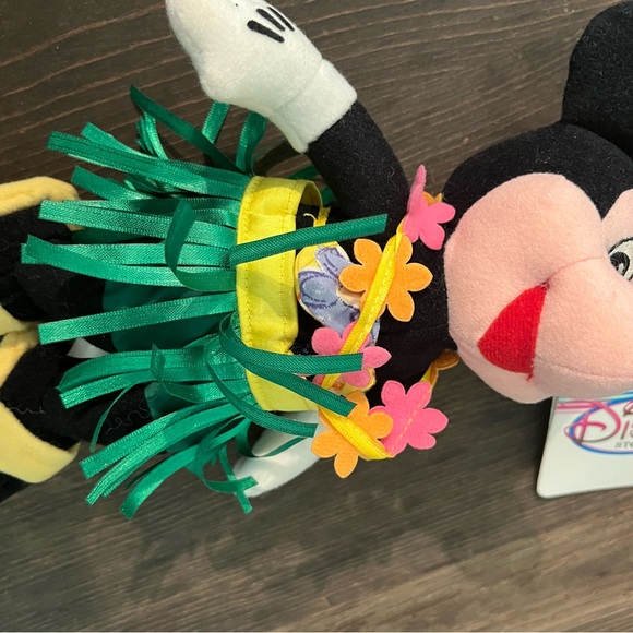 Vintage Disney Store - 9" Beanie Bag Plush‎ - Tourist Mickey & Hula Minnie - Picture 3 of 8
